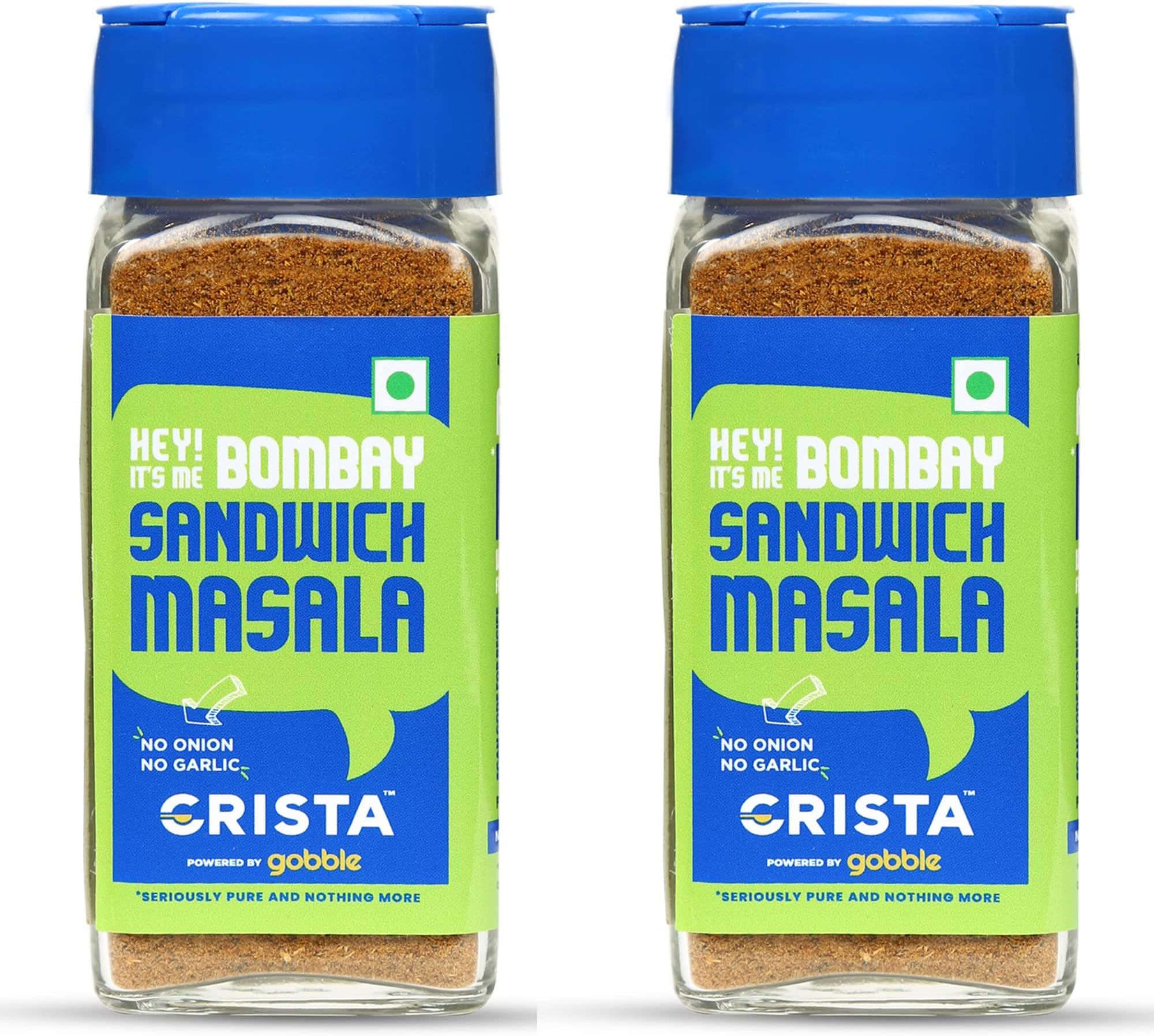 CRISTA Bombay Sandwich Masala Powder, Fresh | Zero Added Colours, Fillers, Additives & Preservatives | 50 Gm Each| Pack Of 2