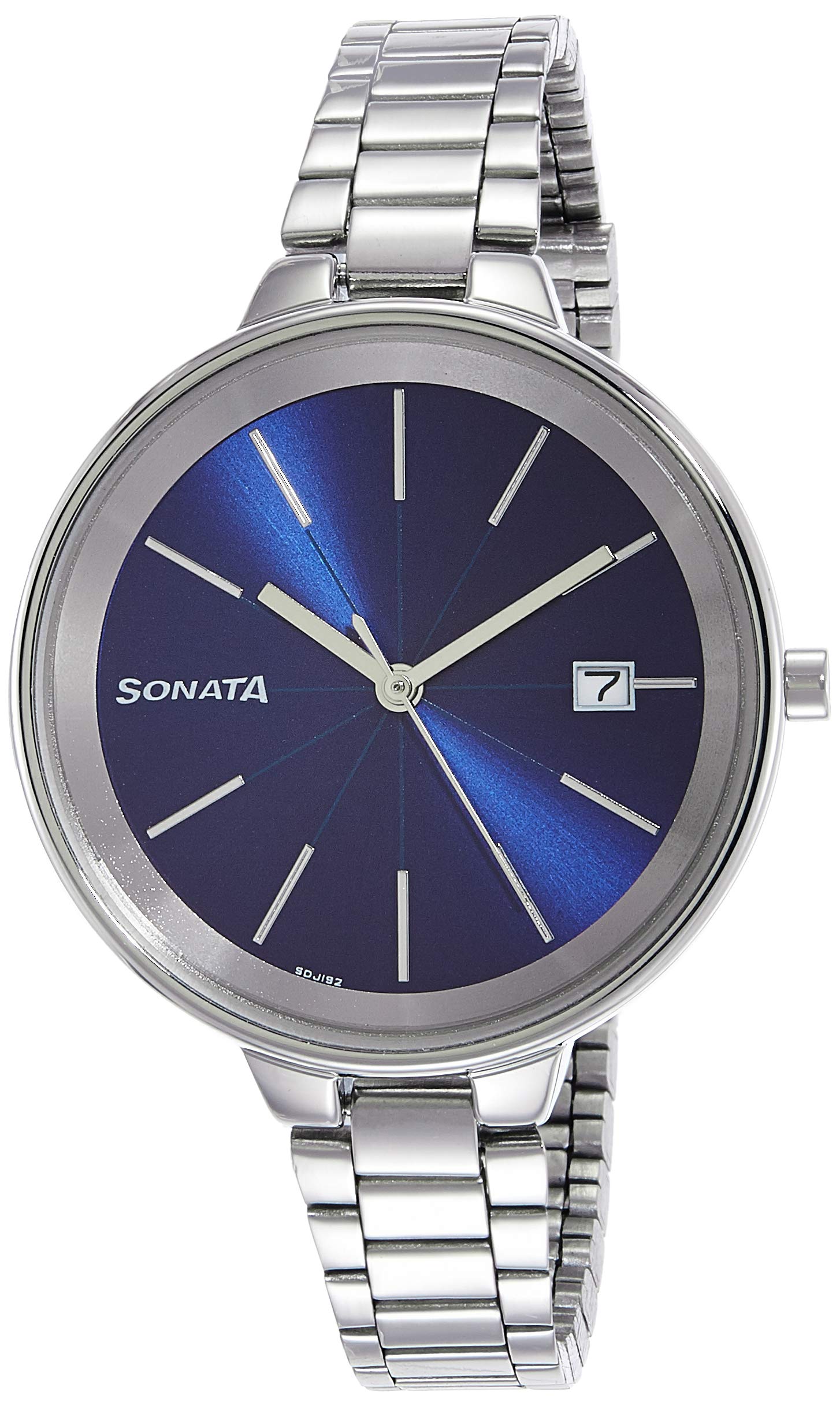 Sonata Women Stainless Steel Busy Bees Analog Blue Dial Watch-Nl8159Sm02, Band Color-Silver (B07KSBSSJL) Amazon Price History, Amazon Price Tracker