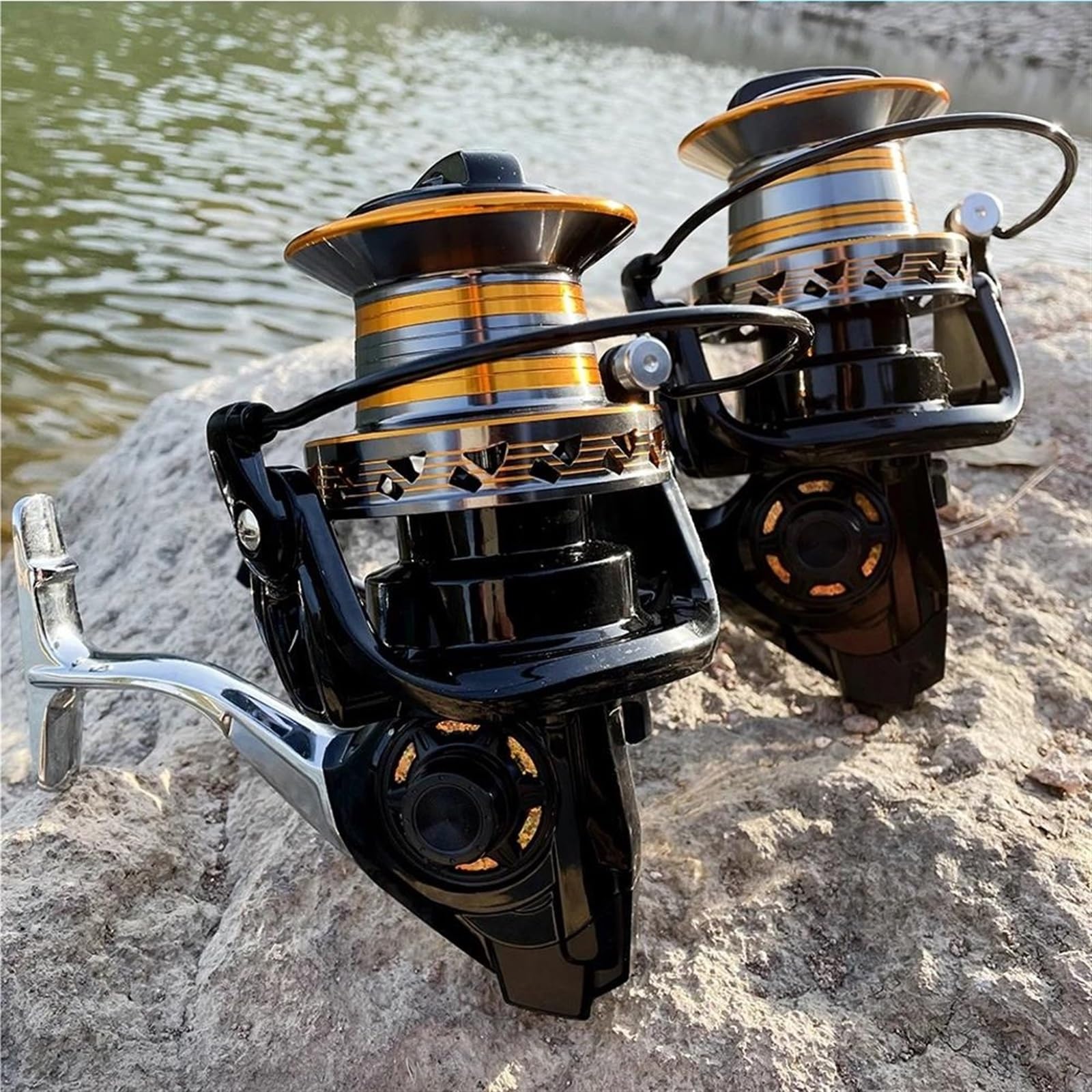 Carretes De Pesca Surfcasting Carrete Pesca Serie 9000 10000 12000 Metal Rueda Lejana Giratoria Arrastre Máximo 30 KG Tiro Largo