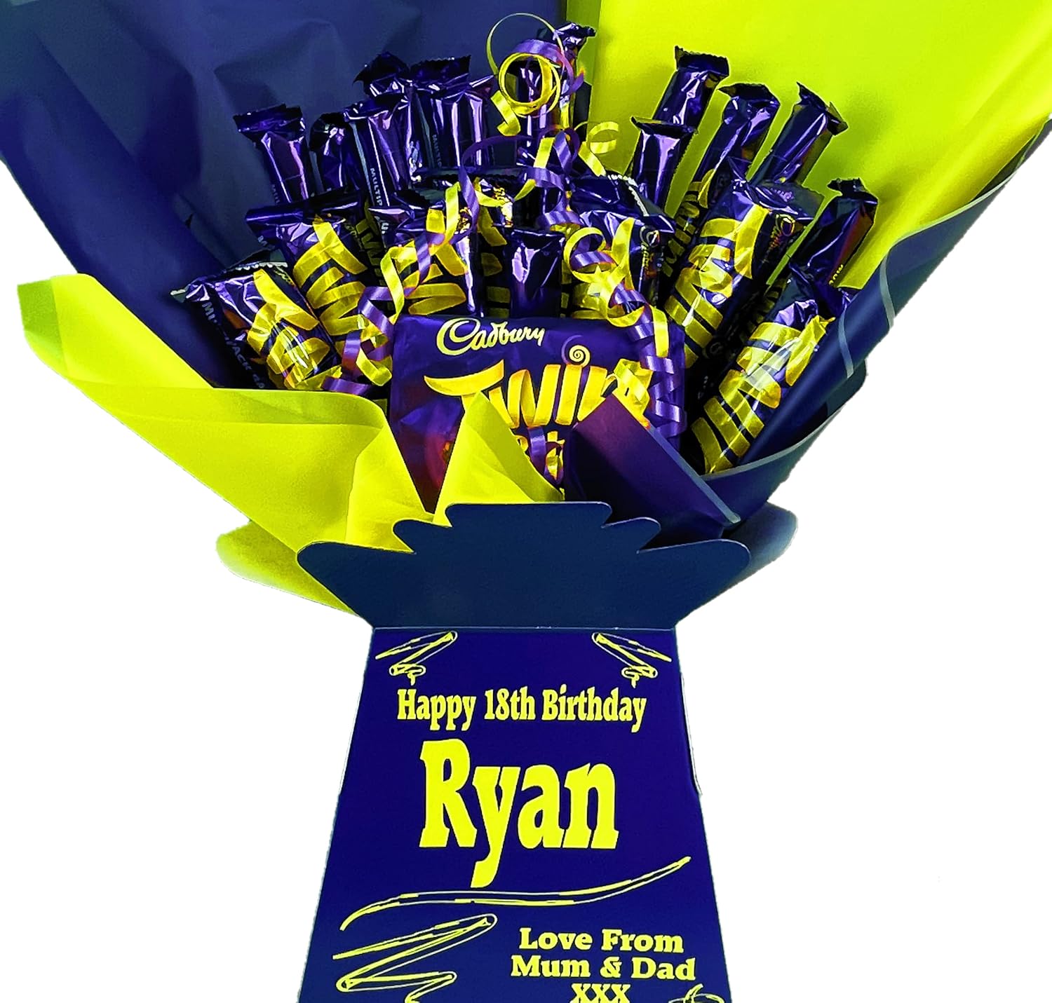 Large Personalised Chocolate Bouquet / Sweet Bouquet (Cadbury Twirl