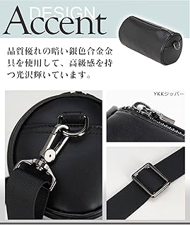 Amazon | [TIDING] 本革 丸型 ドラムバッグ ミニ 小さめ 防水