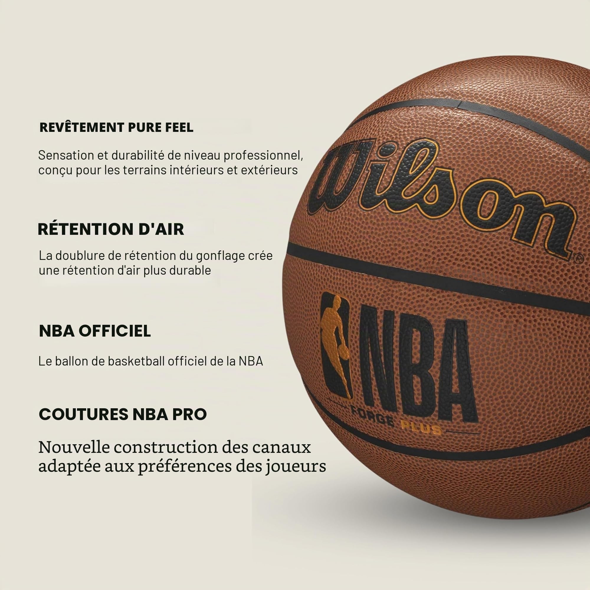 Wilson NBA Forge Plus Indoor/Outdoor Basketballs - Size 6 and Size 7