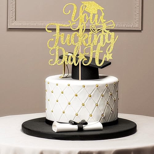 Miniatura 4 de 1 pieza de decoración para tartas con purpurina hecha para diploma de clase de 2023 Congrad Grad, selección de pasteles, felicitaciones,