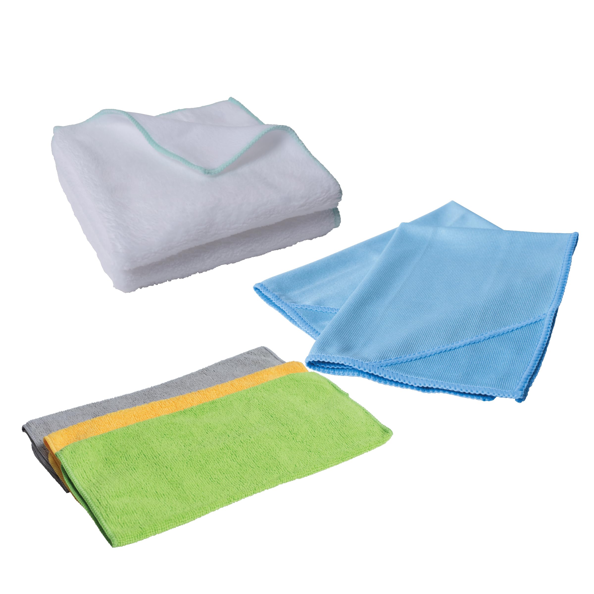 The Detailer's Choice 49107 Microfiber Car Cleaning Towels Includes 2pc Spa Dusting Towels, 2pc Glass Cleaning with Finger Pocket, 3pc Auto Detailing Super Absorbant and Polishing Towels, 7pc
