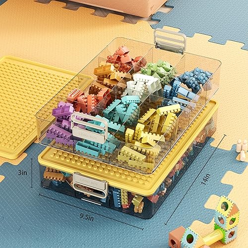 Miniatura 9 de Contenedores organizadores de almacenamiento de juguetes para Lego, organizador de juguetes apilables, almacenamiento de bloques de construcción de
