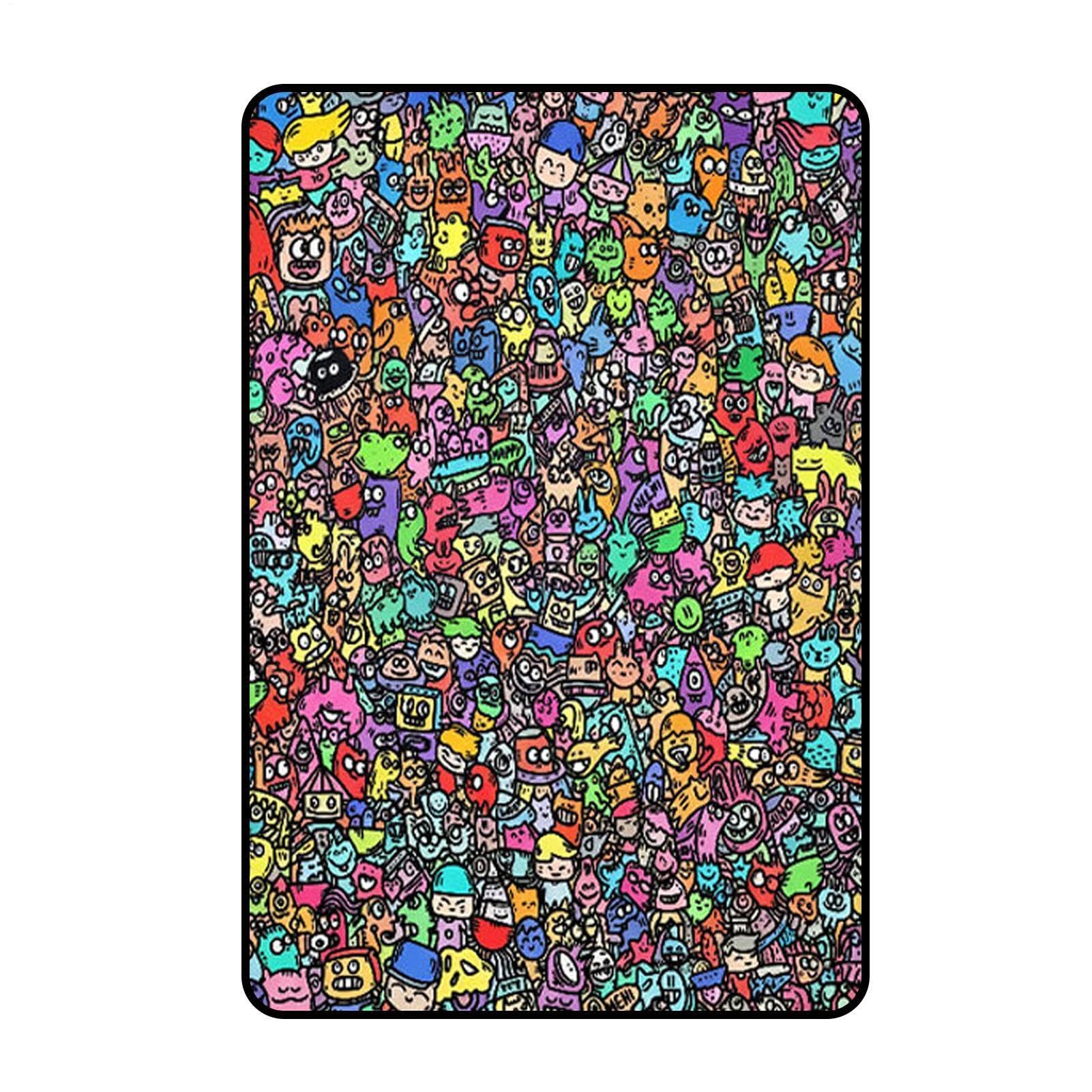 Couvertures à colorier en tissu ultra doux et faciles à laver