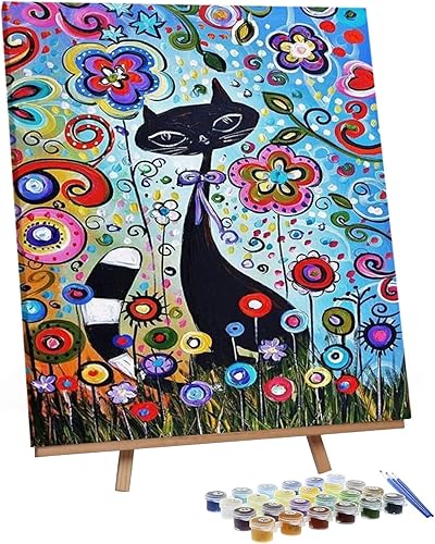 VIGEIYA - Obra de arte para hacer tu mismo por números, para adultos, incluye lienzo enmarcado, caballete, pinceles y pintura acrílica, 16x20 disponible en Yaxa Mexico