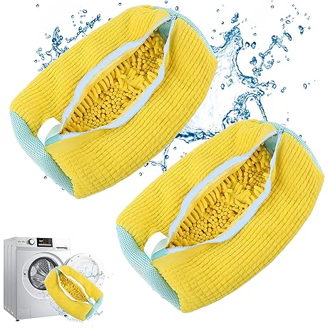 Shoe Washing Machine Bag, Sneaker Cleaning Laundry Shoe Bag for Washer Dryer 2PCS