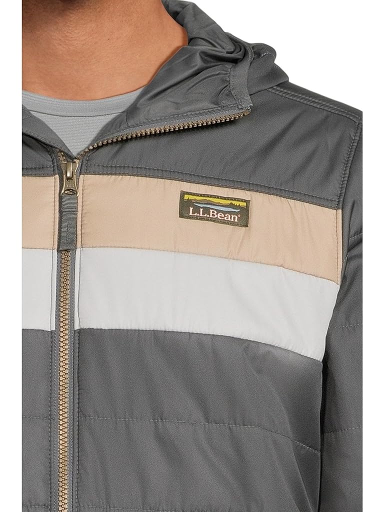 Gray L.L.Bean Mountain Classic Puffer Hooded Jacket Color-Block Regular