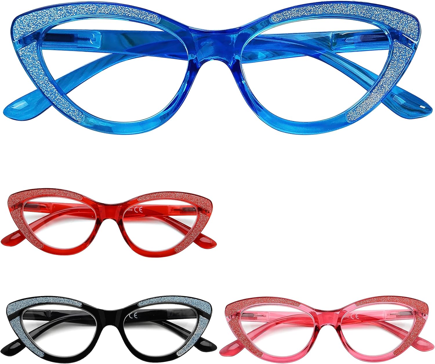Eyekepper 4-pack Cat-eye Design Reading Glasses for Women Reading - Chic Ladies Readers