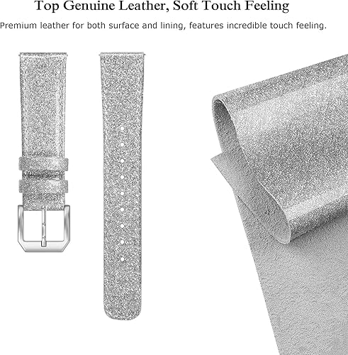 Vista 29 de Correa de piel compatible con Samsung Galaxy Watch 3 de 41 mm / Galaxy Watch Active de 40 mm / Active 2 44mm / Galaxy Watch de 42 mm, 20 mm de piel