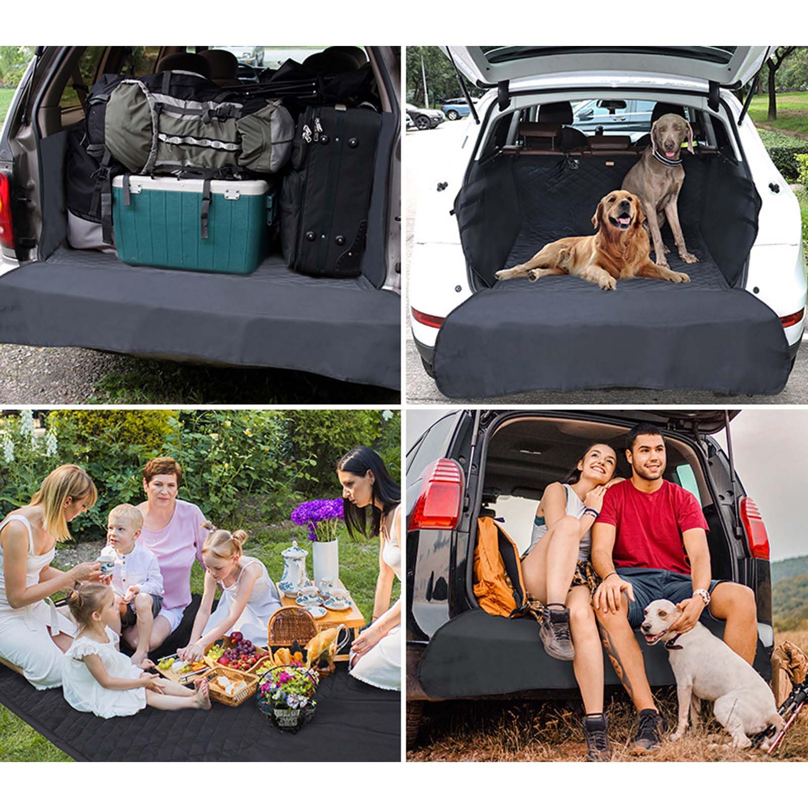 Funda de carga para maletero de mascotas, a prueba de arañazos, fácil de instalar, ajustable, protector de carga para maletero de mascotas, funda de asiento para coche, SUV, accesorios para perros