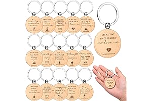 50 Pcs Bible Inspirational Keychains Bulk Christian Quote Sign Wooden Key Chain...