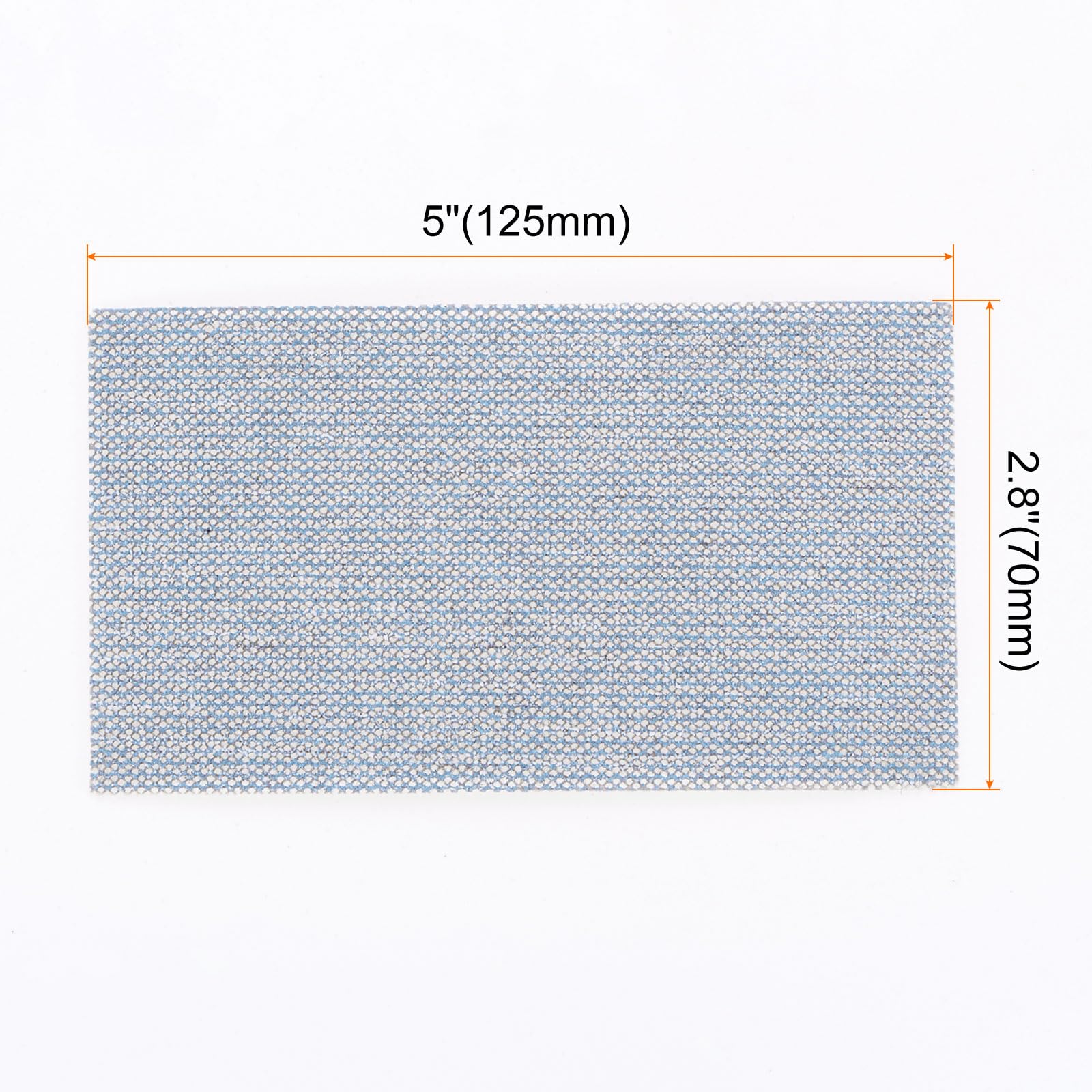 sourcing map Lot de 15 feuilles abrasives en maille grain 80, 7,1 x 12,7 cm, papier abrasif en céramique humide et sec, sans poussière, pour le travail du bois, le polissage et le meulage du métal