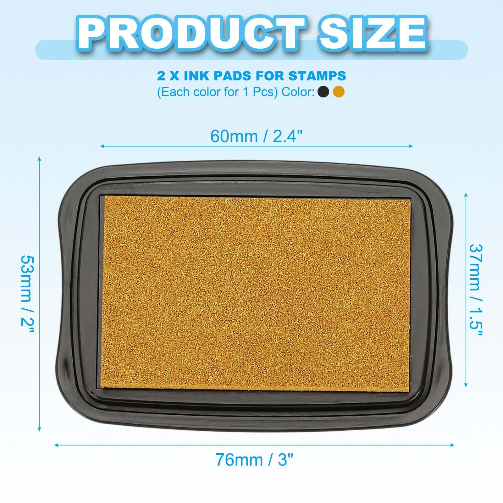 PATIKIL 3"x2" Large Stamp Pad - Image 2