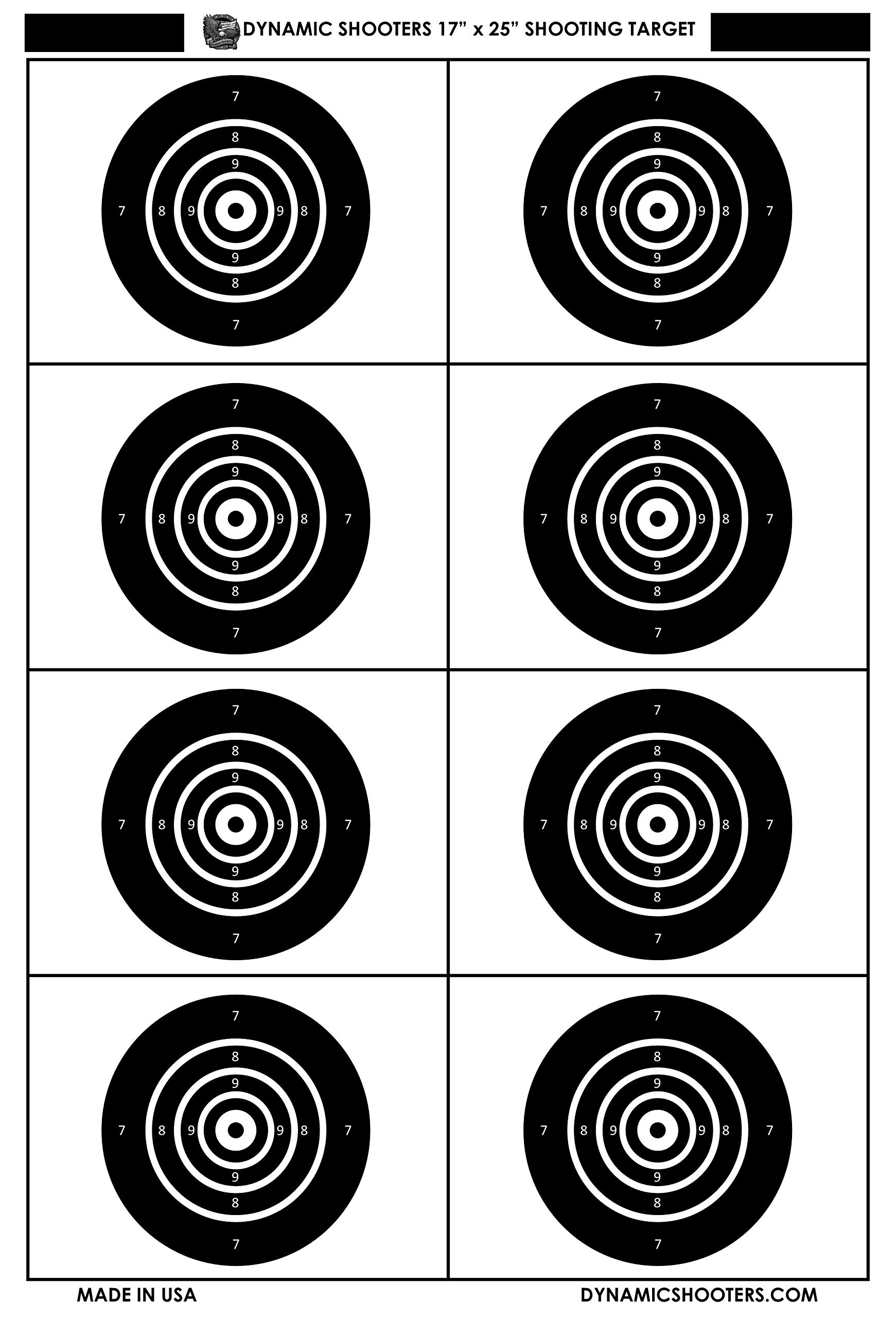 Buy Dynamic Shooters Shooting Range Paper Bullseye Targets17x25 Inch