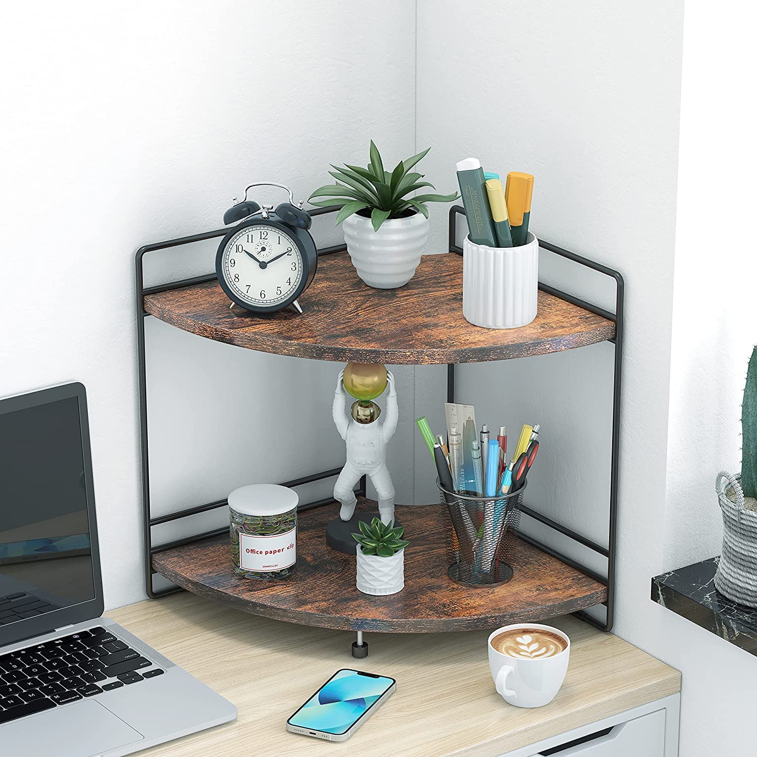 EWEMOSI 2-tier staande plank Houten werkblad Keukenplank met 2 niveaus Kruidenrek Metalen ondersteuning Badkameropslagplank Kruidenhouder Kruidenrek Organizer Kaptafelblad EWEMOSI 2-tier staande plank Houten werkblad Keukenplank met 2 niveaus Kruidenrek Metalen ondersteuning Badkameropslagplank Kruidenhouder Kruidenrek Organizer Kaptafelblad