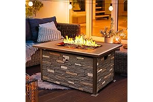 NobleMood Gas Fire Pit Table Outdoor