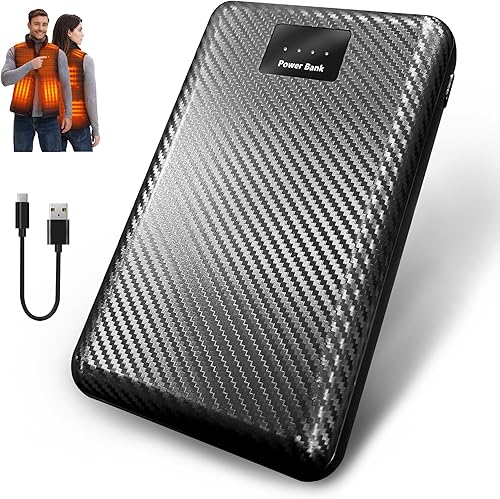 Paquete de batería de chaleco calentado, batería recargable de 7.4 V 16000 mAh para chaquetas de calefacción, cargadores portátiles de 5 V9 V12 V