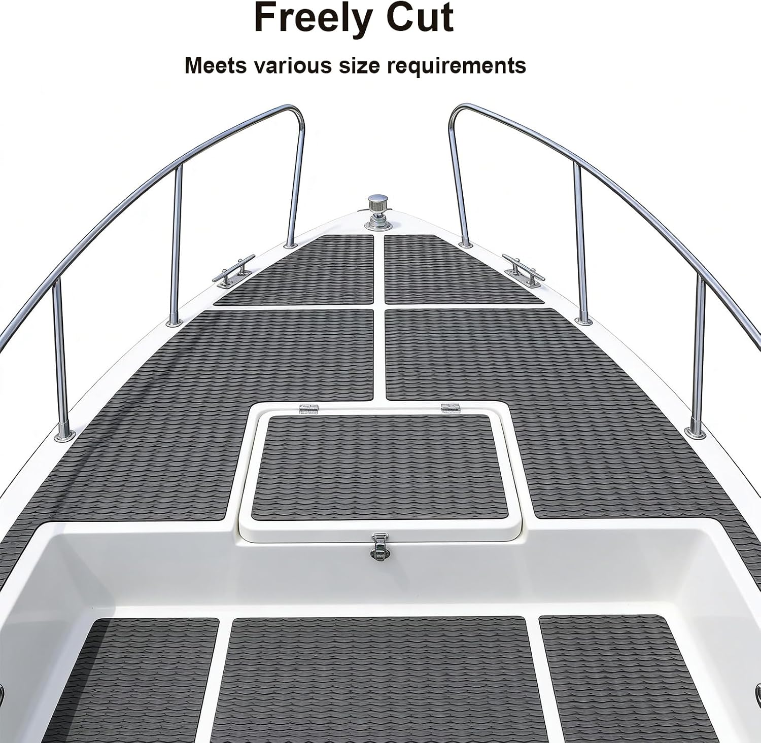 EVA Foam Boat Flooring Sheets Heavy-Duty Non-Slip Boat Flooring Decking, Waterproof Trim-to-Fit Marine Grip Mat with 5mm Diamond Texture for Yachts, Dinghies, Gardens & Patios,Colo