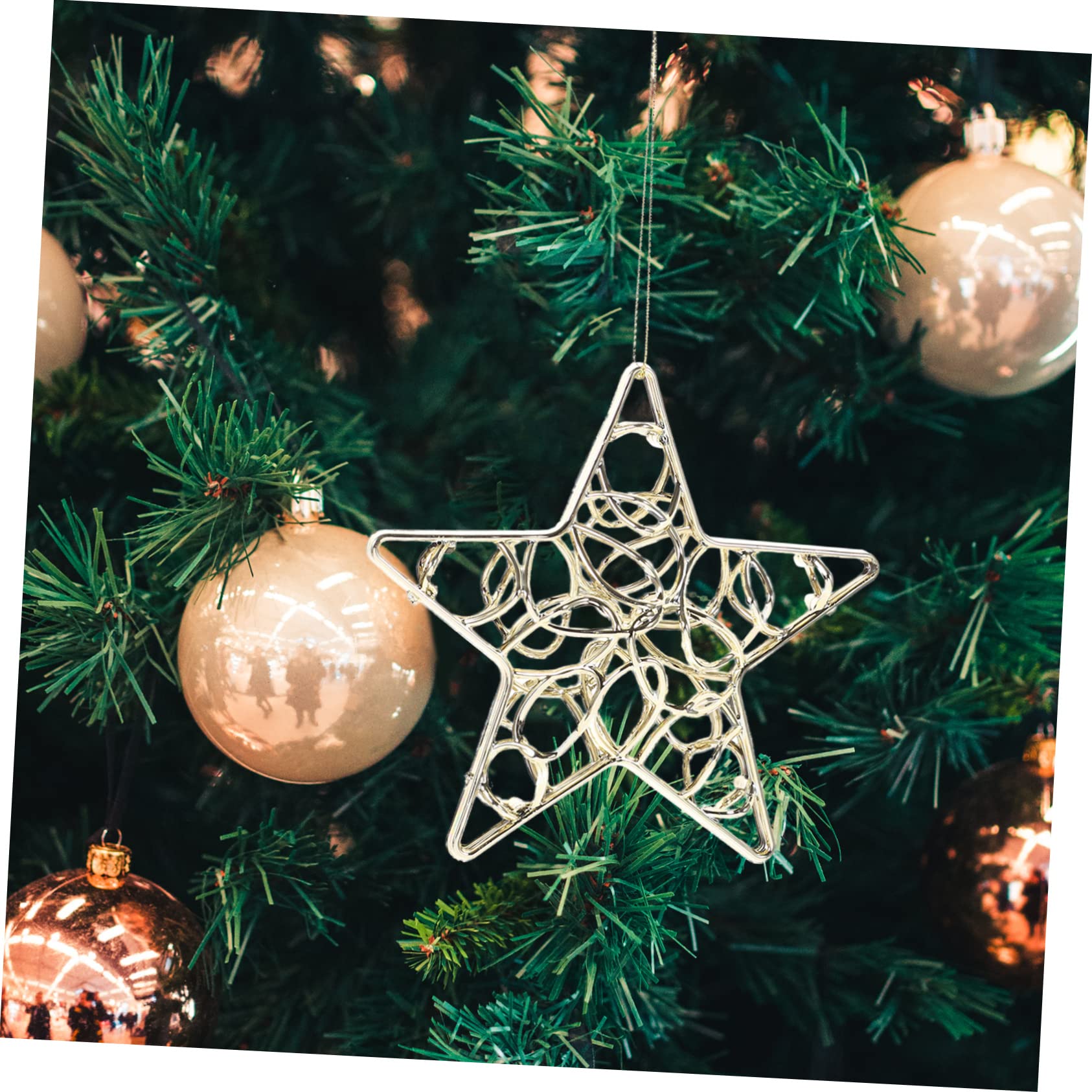 PRETYZOOM STK Weihnachtsschneeflocke-Anhänger Christbaumschmuck Weihnachtsbaum Schneeflocke weihnachtsdeko winterdeko Schneeflocke dekorativer Anhänger Weihnachtsparty-Dekoration Plastik
