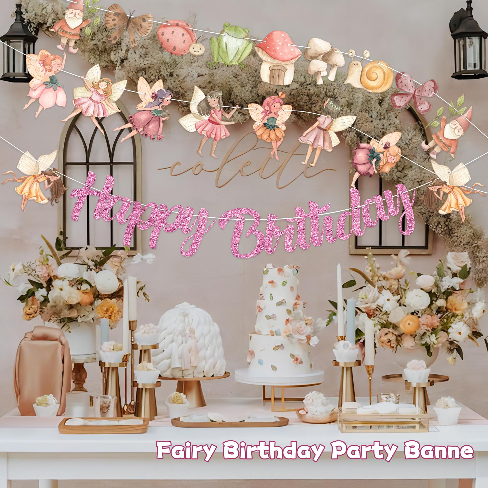 Guirnalda "Happy B.Day" Filly Fairy - 180 Cm De Largo, Decoración De Cumpleaños