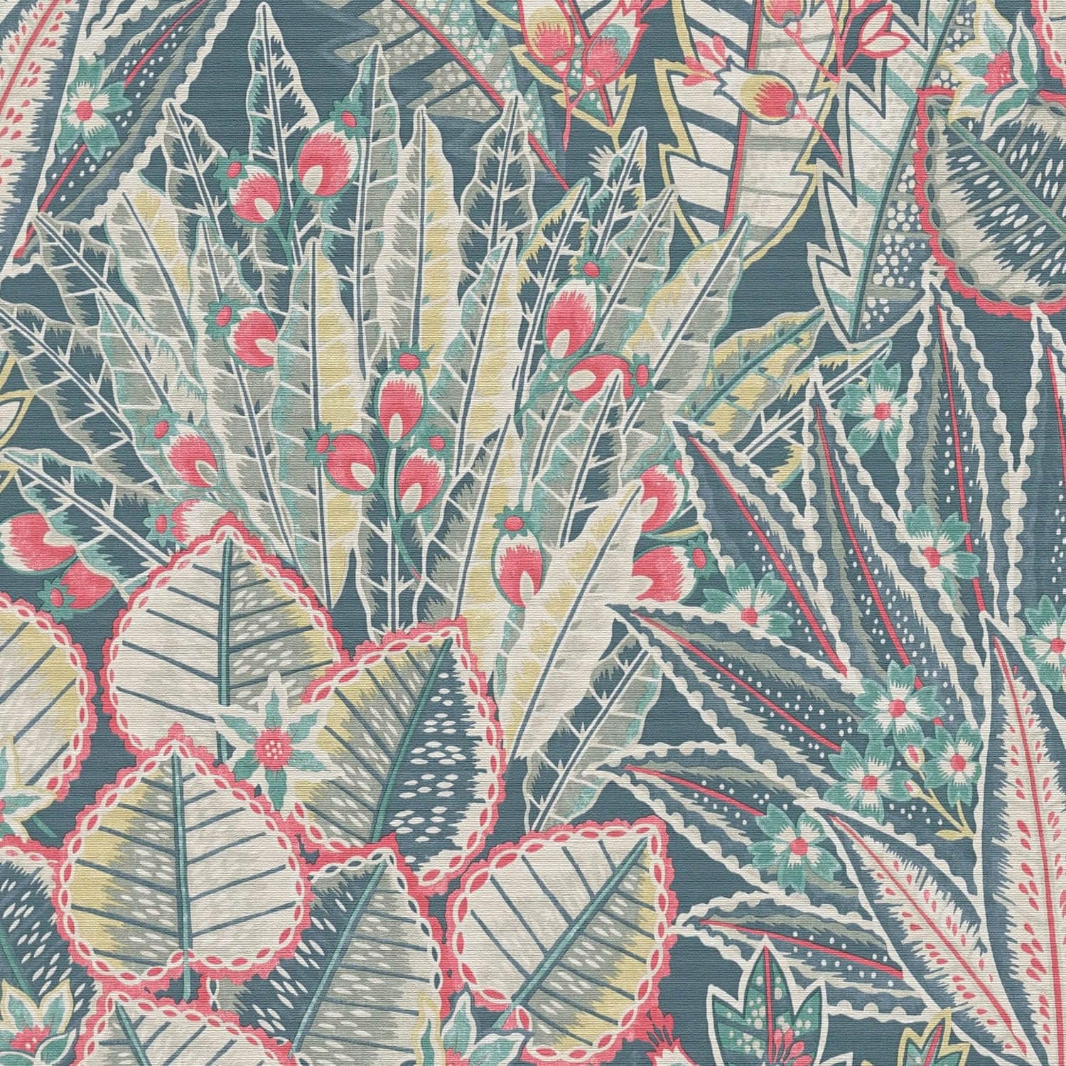 Papier peint intissé bleu vert rouge Profhome 396532-GU