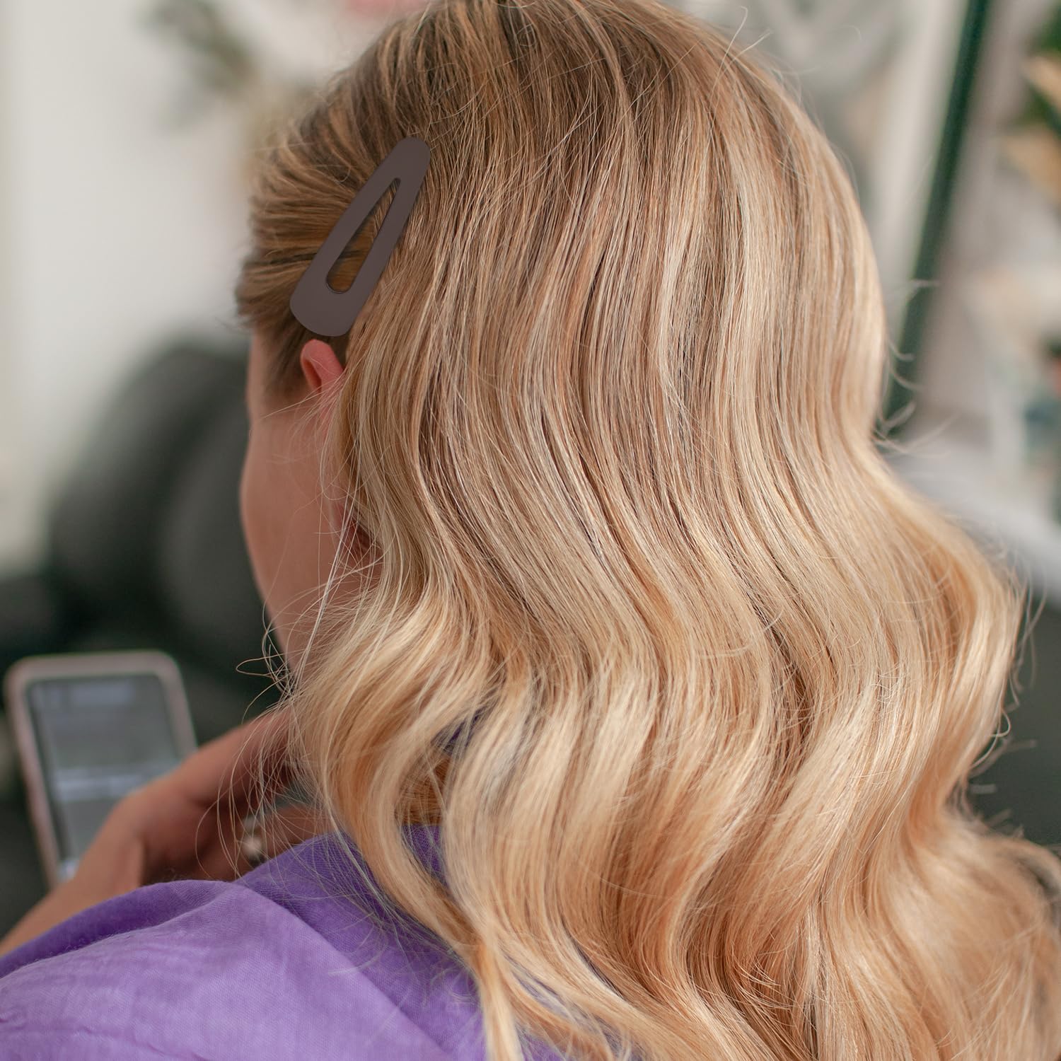 6PCS Large Matte Red Snap Hair Clips for Women, 3.5 Inch Acrylic Metal Barrettes for Thick Hair, Half-Up Styles & Everyday Wear