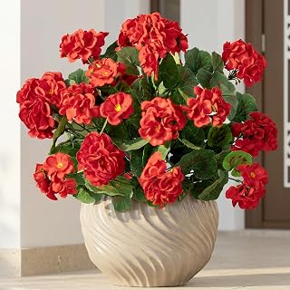 4pcs Fake Flower Artificial Geranium