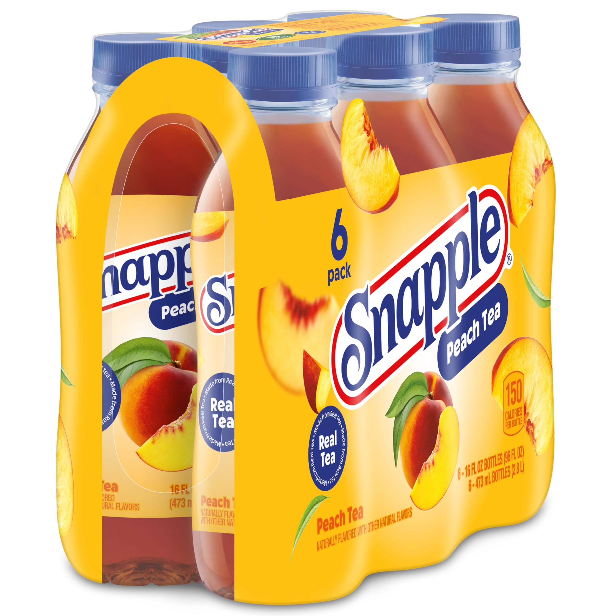 Snapple Peach Tea, 473 ml, Kunststoffflaschen, 6 Stück, 473 ml, 24 Stück