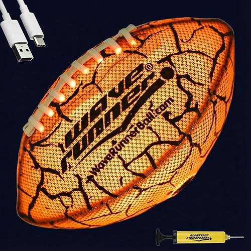 Miniatura 11 de Wave Runner Balón de fútbol LED impermeable que brilla en la oscuridad para niños, adolescentes y adultos - Fútbol iluminado incluye bomba