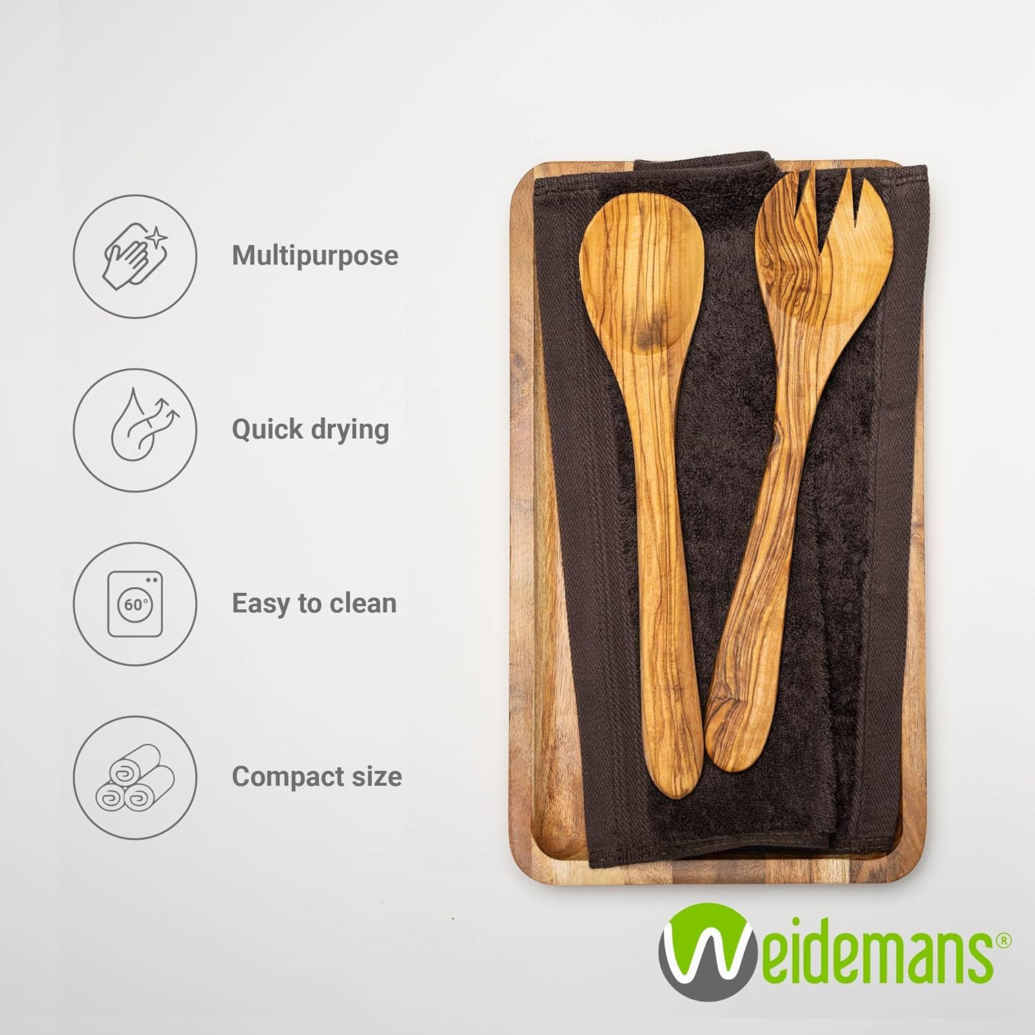 100% Cotton Washcloths Set 13” x 13” | Chocolate Towels | Set of 12 Ultra Soft and Highly Absorbent Washcloths Sets for Bathroom, Gym, Spa | Machine Washable Face Towel - Image 6