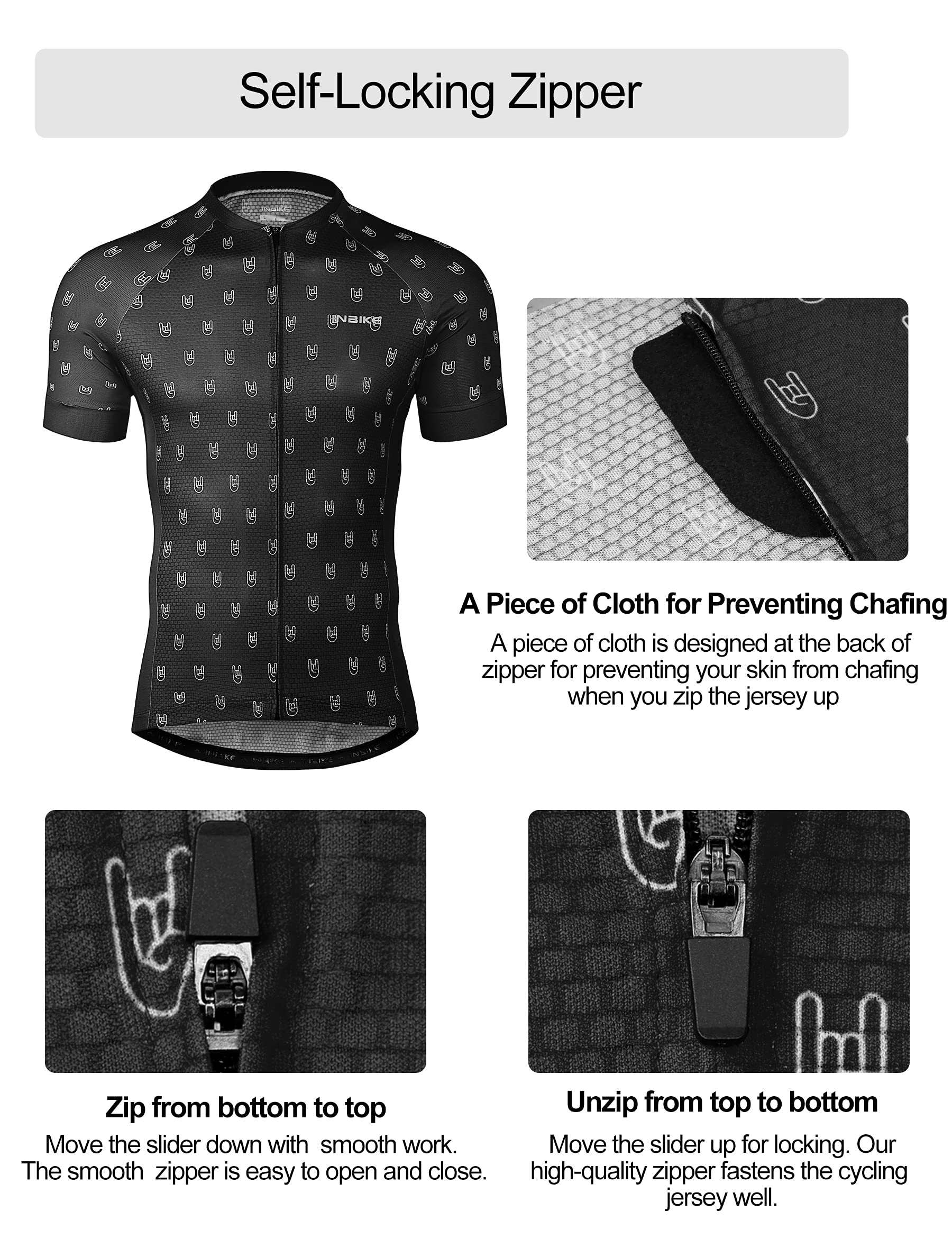 INBIKE Maillot VTT Cyclisme Homme Tenue Cycliste Respirant Manche Courte Séchage Rapide T-Shirt Velo de Route