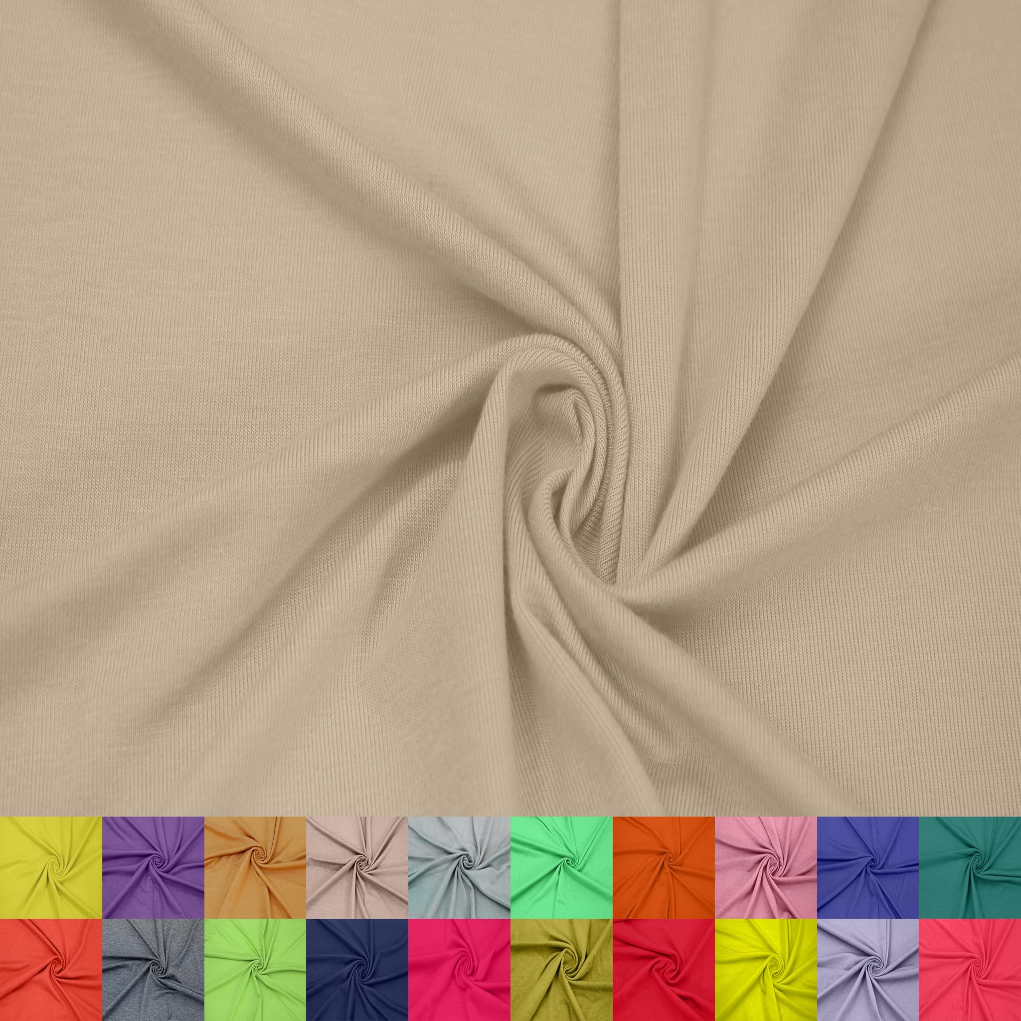 60" Wide Rayon Spandex Jersey Knit Fabric by The Yard - 4-Way Stretch, 200GSM, Medium Weight -Soft & Breathable - Apparel, Accessories, Maternity & Decorations — view 109