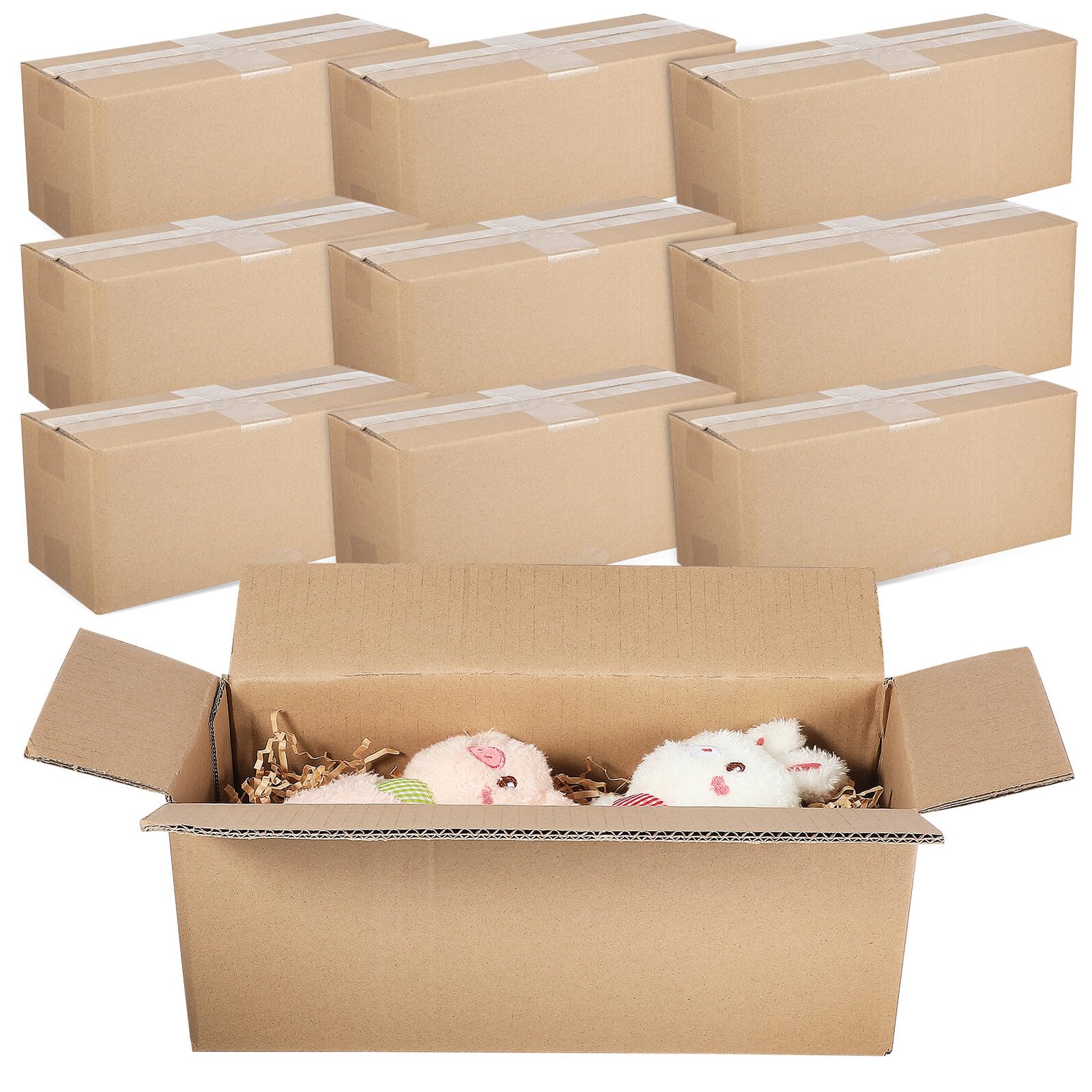 Hemobllo 10 Piezas Cajas de Embalaje para Envío Cajas de Cartón Corrugado para Pequeñas Empresas Embalaje para Mudanzas