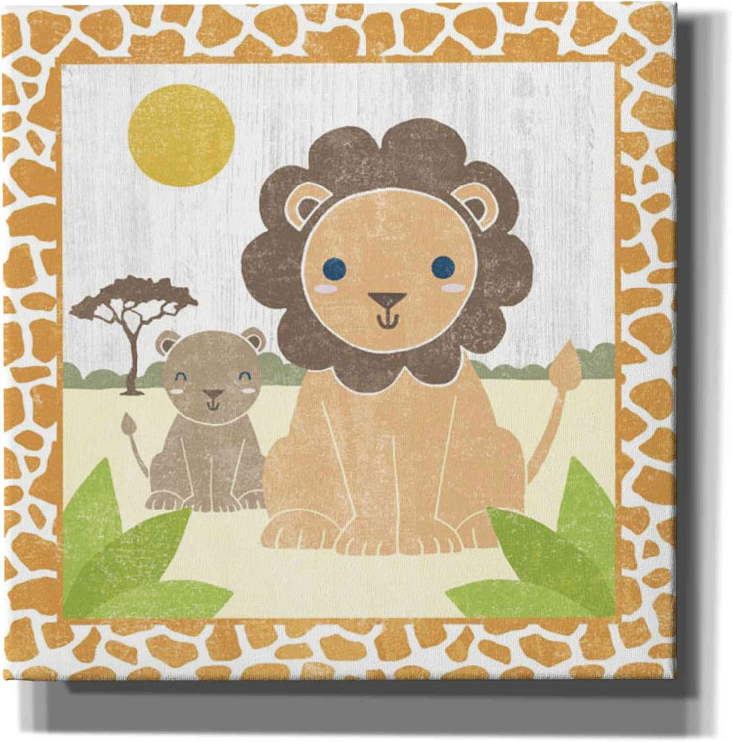 Epic Graffiti 'Safari Fun Lion' by Moira Hershey, Canvas Wall Art, 12"x12"