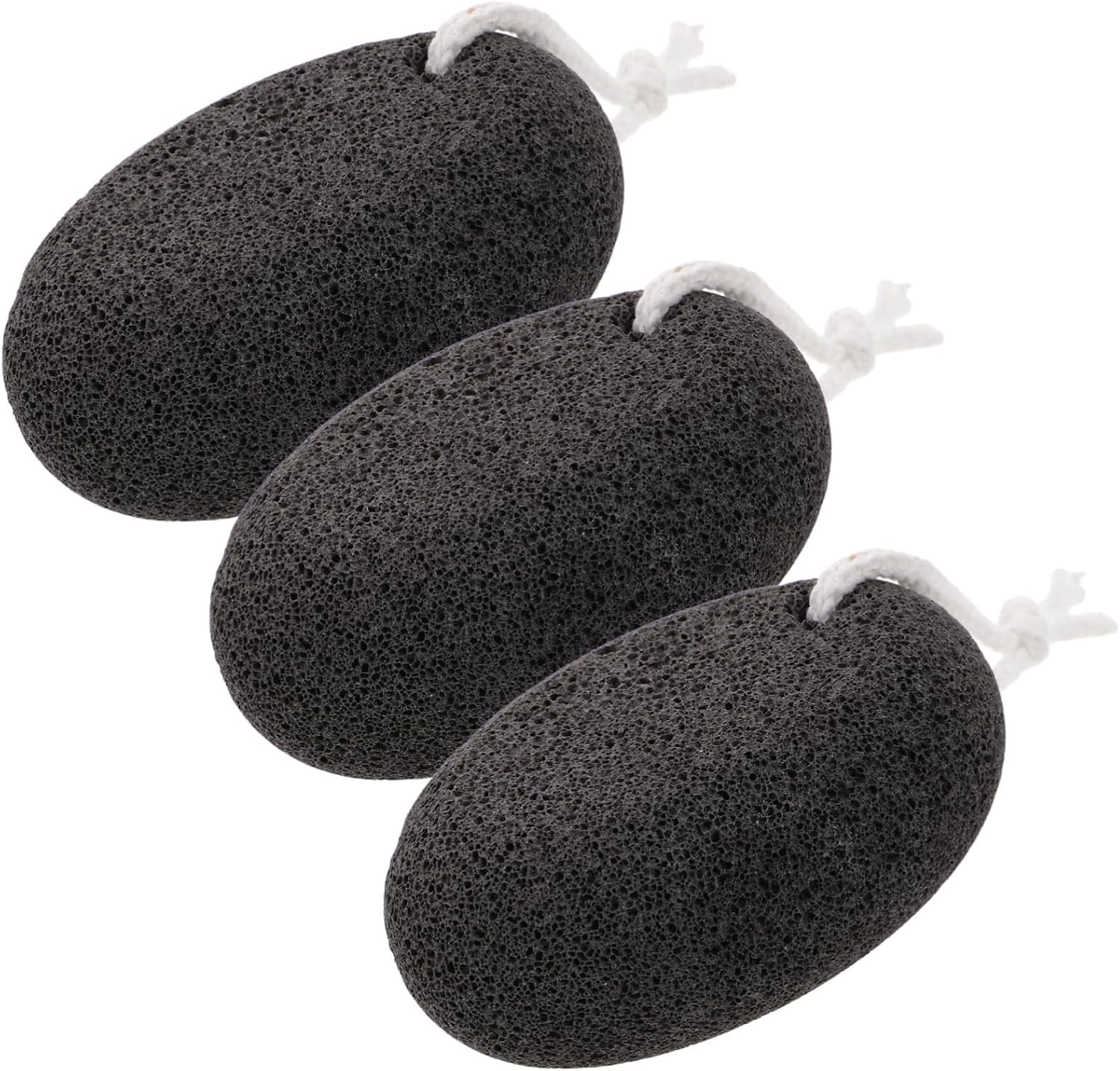 VICASKY 3pcs Natural Pumice Stone Foot Exfoliator for Hard Skin Removal Pedicure Scrub Tool for Callused Feet and Hands Care Massaging File for