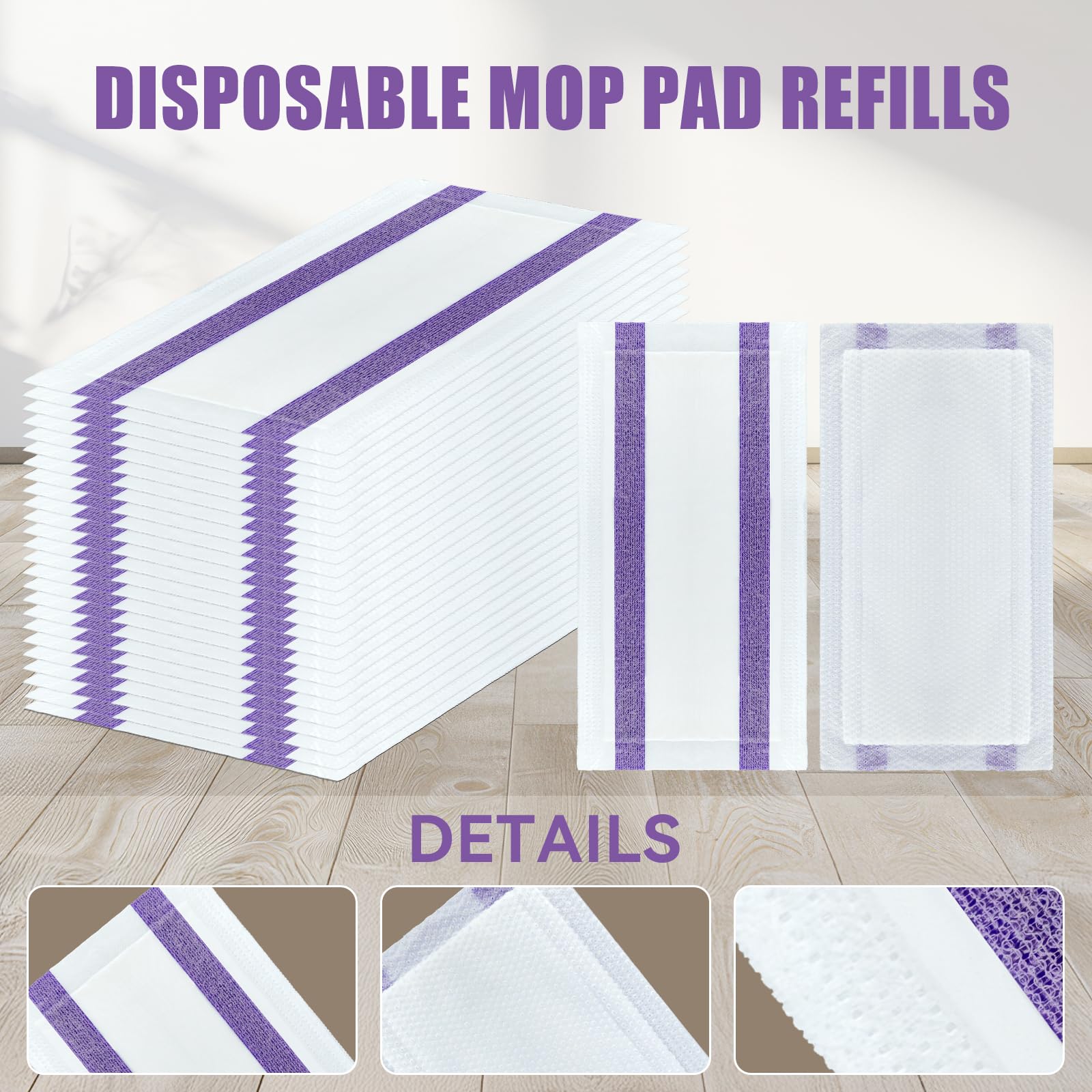 Paquete de 40 repuestos desechables para mopa Swiffer WetJet Wet Dry Mopping Pads, multisuperficie para limpieza de suelos