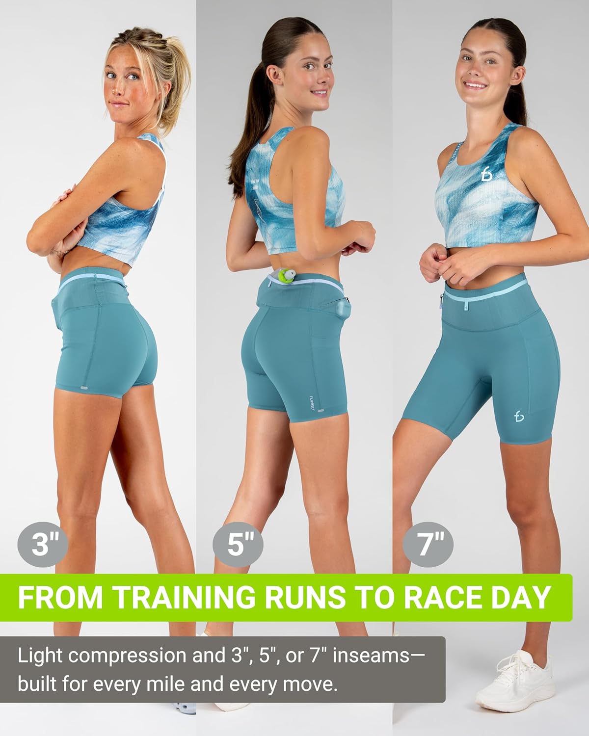 FlipBelt Women’s Air Compression Shorts – Lightweight, Moisture-Wicking with Built-in Phone Pocket – USA Small Business - Image 7