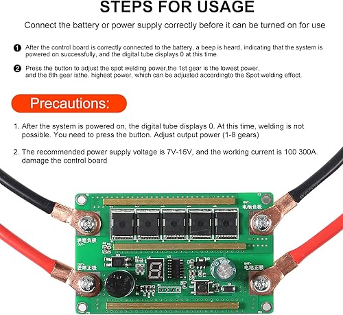 Miniatura 6 de Batería Almacenamiento de energía Máquina de soldadura por puntos Equipo de soldadura Soldadores por puntos DIY Pequeña placa de circuito PCB para