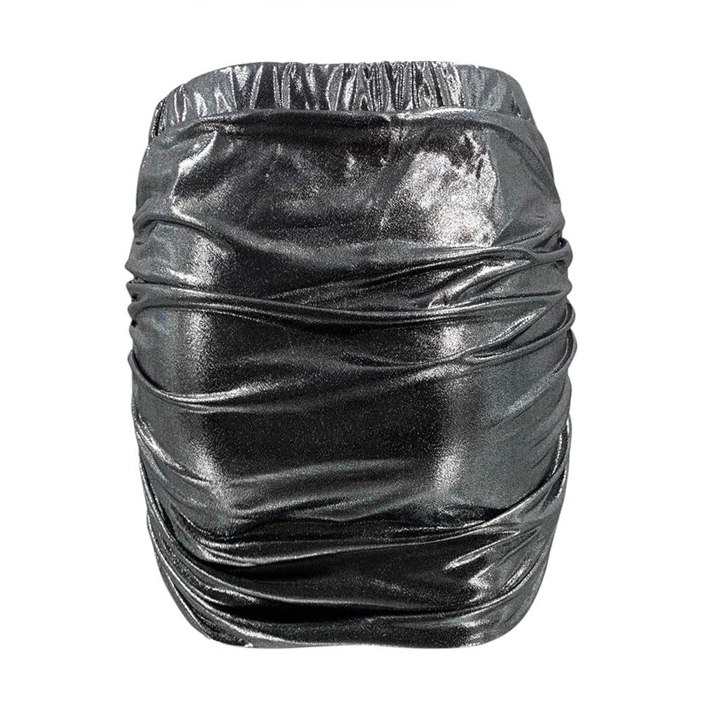 Amazon.com: Generic Women's High Waist Glitter Fabric Ruched