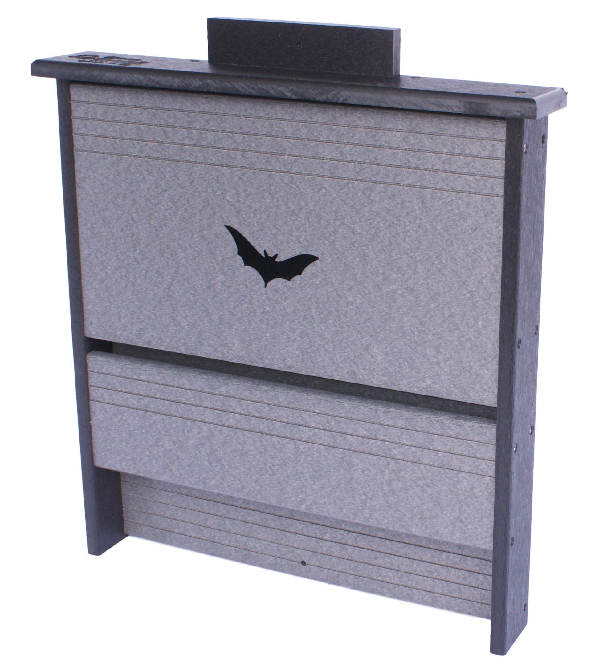Amish-Made 20 Kolony Fledermaushaus aus umweltfreundlichem Polyholz schwarz / grau