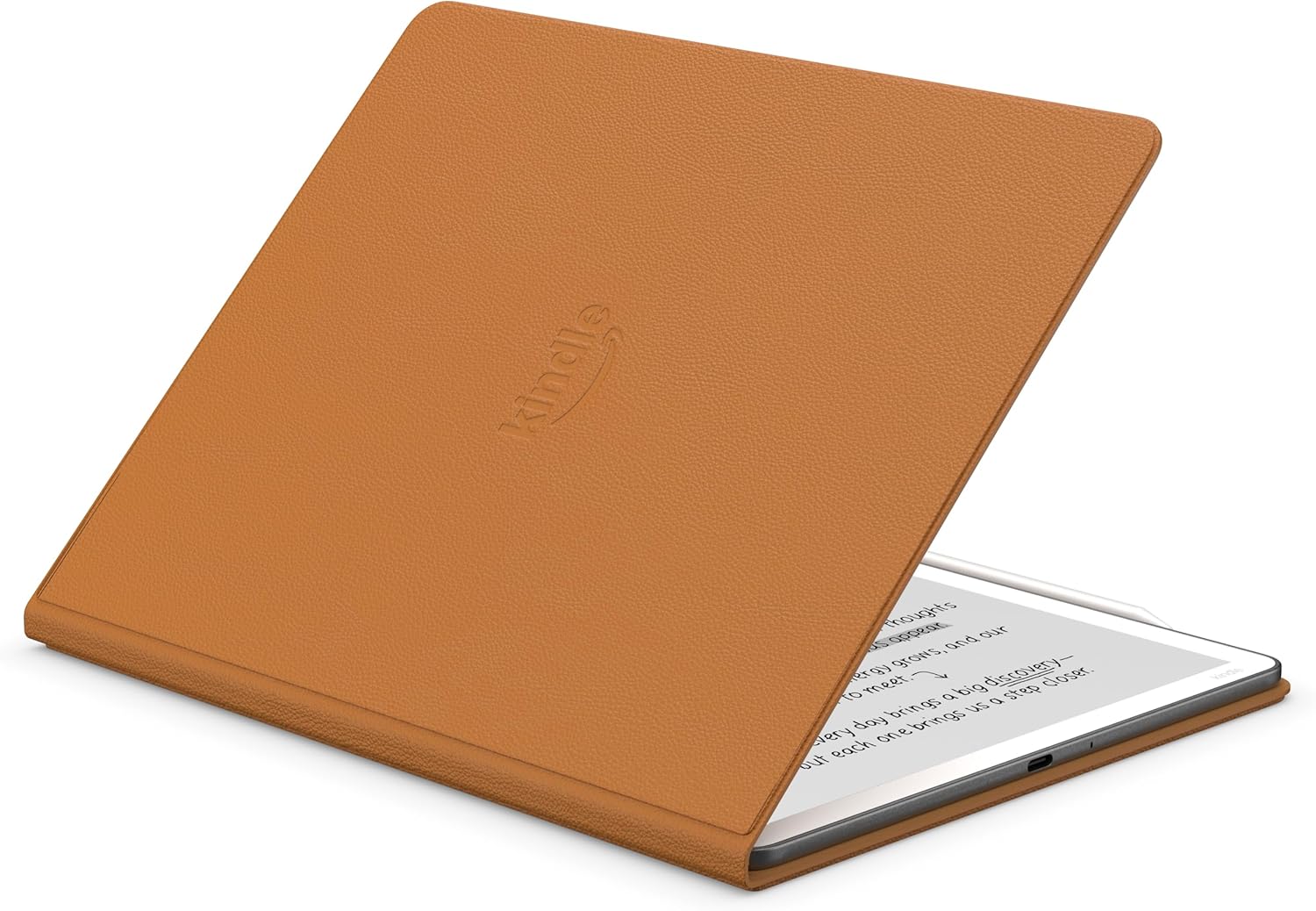 Introducing All-New Amazon Kindle Scribe Executive Folio Cover with Magnetic Attach, Sleek Protective Case - Premium Leather