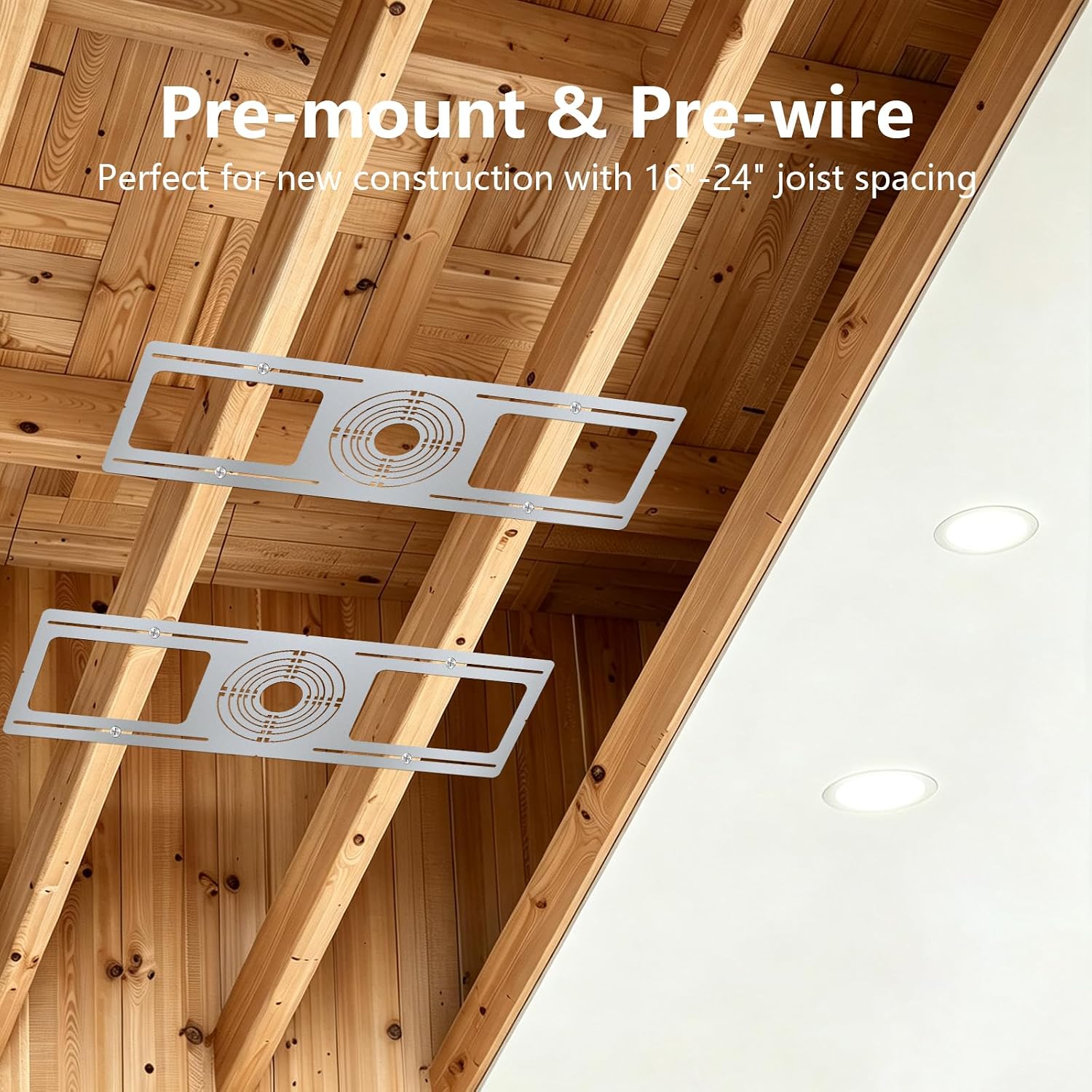 24-Pack New Construction Mounting Plate, 2-3-4-5-6Inch Wafer Light Bracket image 3