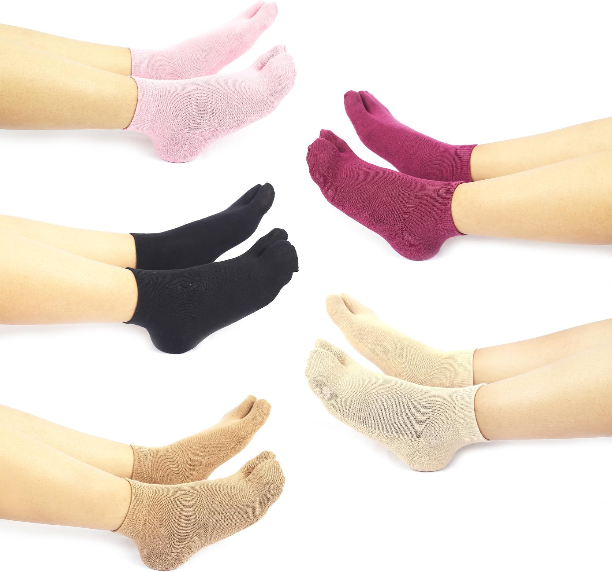 (5 Pair Pack Terry Cotton Ankle Socks Anti-odor Breathable Sponge Bottom Footcover Toe Socks for Women Provide, Durable, Soft & Ultimate Comfort- Multicolor