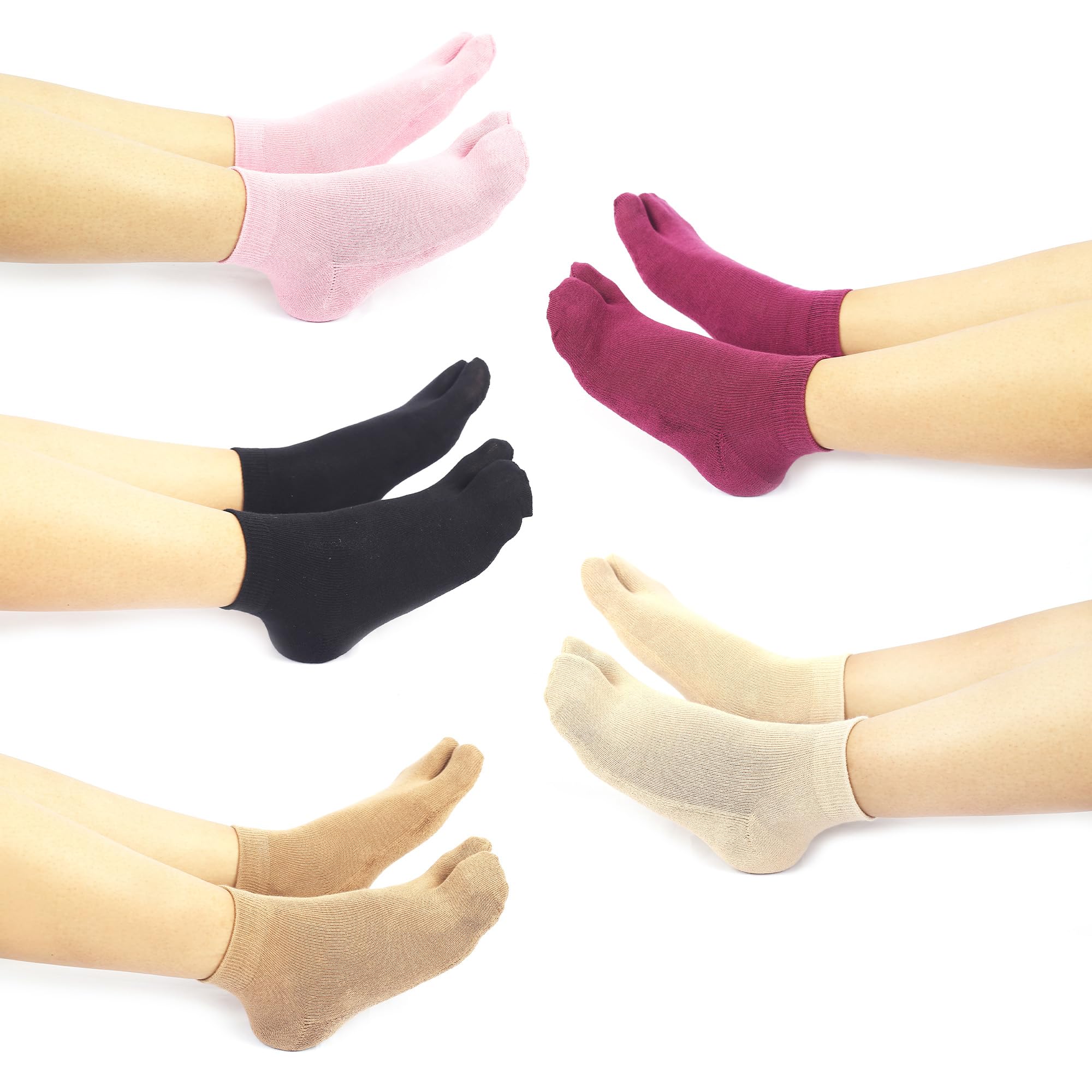 (5 Pair Pack Terry Cotton Ankle Socks Anti-odor Breathable Sponge Bottom Footcover Toe Socks for Women Provide, Durable, Soft & Ultimate Comfort- Multicolor