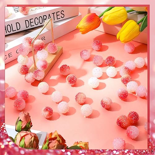 Miniatura 5 de Sasylvia 120 cuentas de diamantes de imitación para bolígrafos de 0.787 pulgadas (0.787 in), cuentas redondas brillantes para pavimentar bolas de