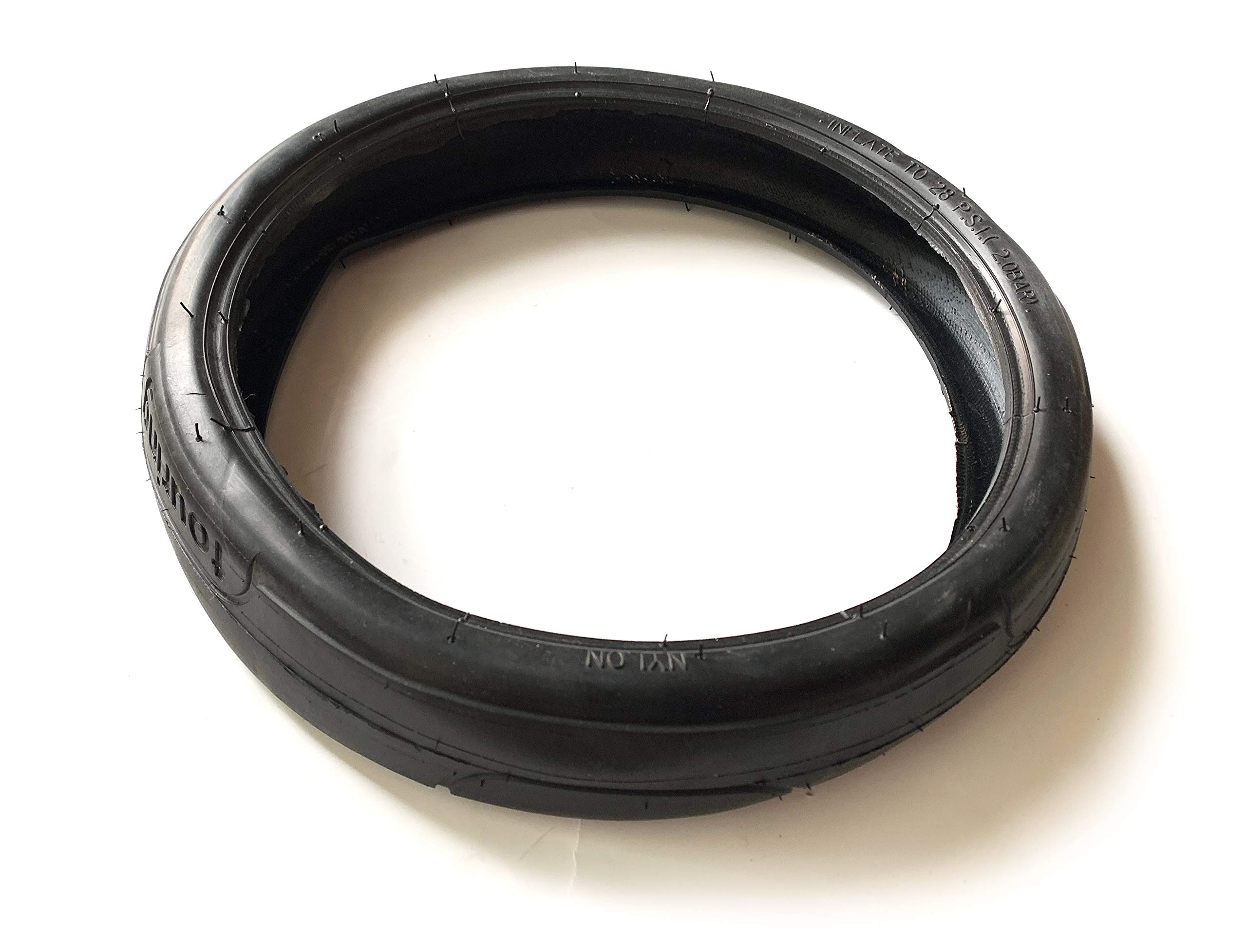 2X Pram Tyres 48 x 188 - Touring Easy Rolling Smooth Flat Tread (48x188), Black - Image 2