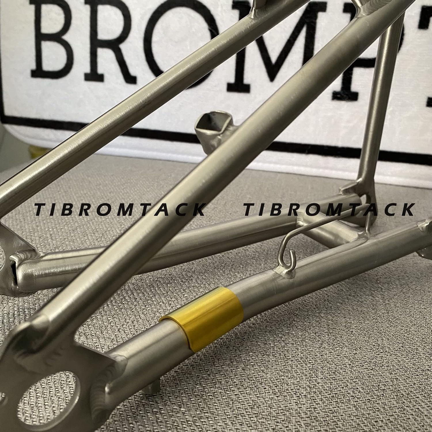 Titanium Rear Triangle Frame Protector for Brompton Folding Bike Sticker Protective Patch Gasket Guard Back Fork Ultra Light Accessories Parts
