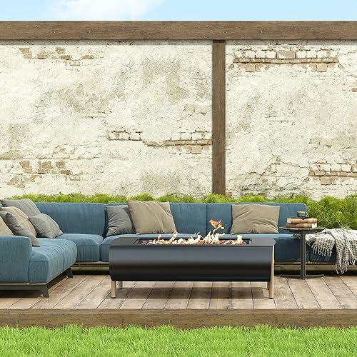 Miniatura 8 de Onlyfire - Chimenea de acero inoxidable para fogata de gas natural y propano y chimenea, 36 x 6 pulgadas, quemador H rectangular para interiores y